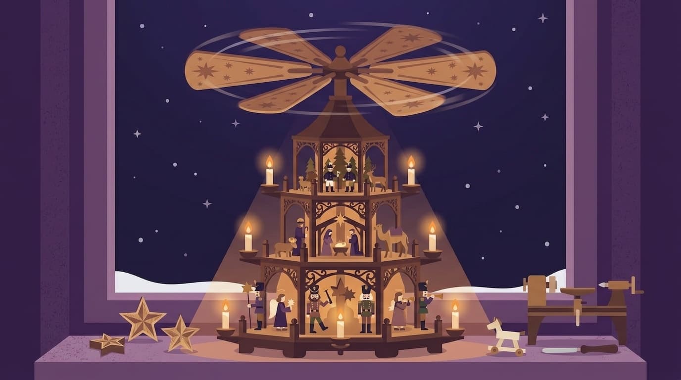 Hero-Bild: Weihnachtspyramide – Geschichte und Ursprung